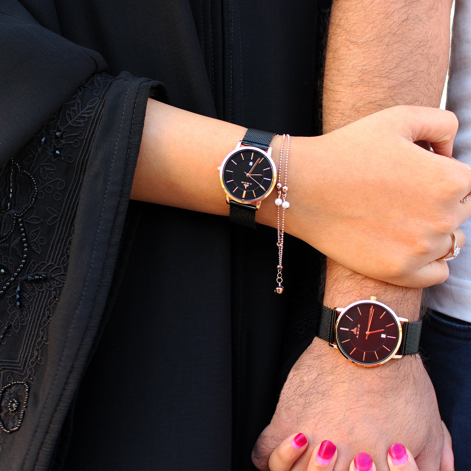 Gold black watch 2025 womens